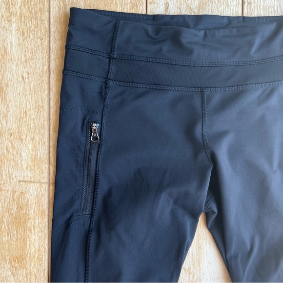 Lululemon Inspire Tight II Black Mesh Cropped Legging Luxtreme Size 6 - Picture 5 of 14